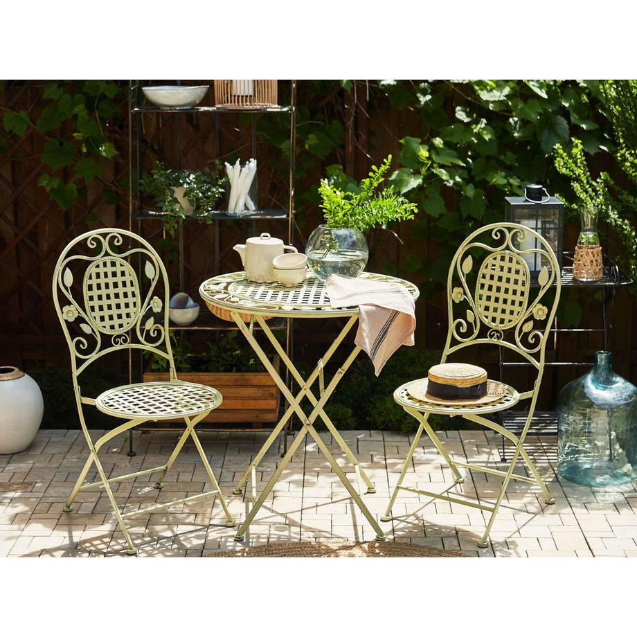 Beliani Bistro Set aus Eisen  BIVIO  