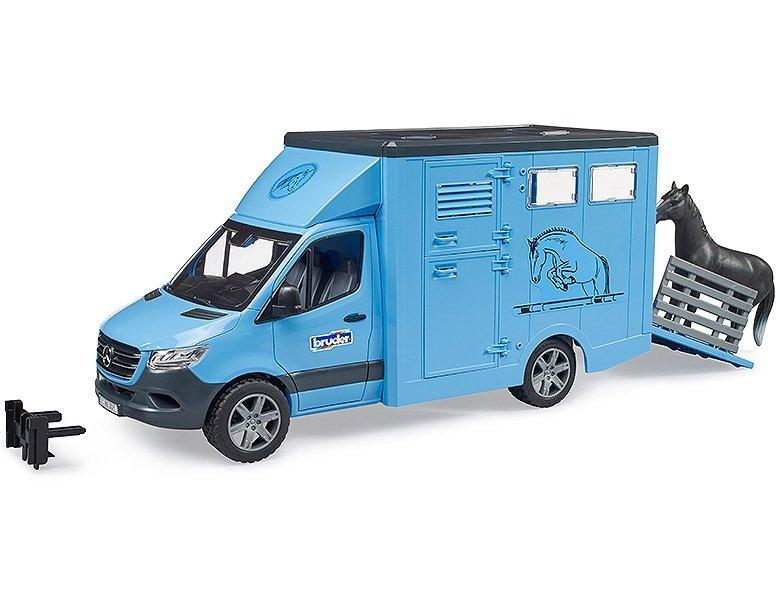 Image of 02674 - MB Sprinter Tiertransporter mit 1 Pferd Blau