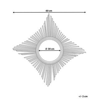 Beliani Miroir en Rotin Boho MAJENE  