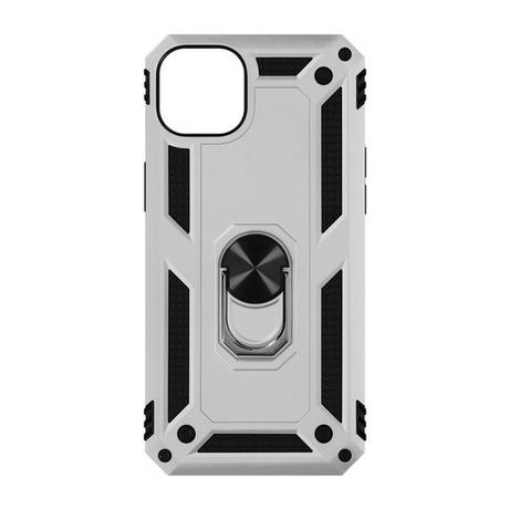 Avizar  Cover con Anello iPhone 14 argento 