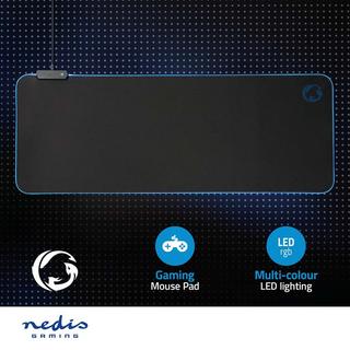 Nedis  Gaming-Mauspad | Gummi / Mikrofaser | Schwarz 
