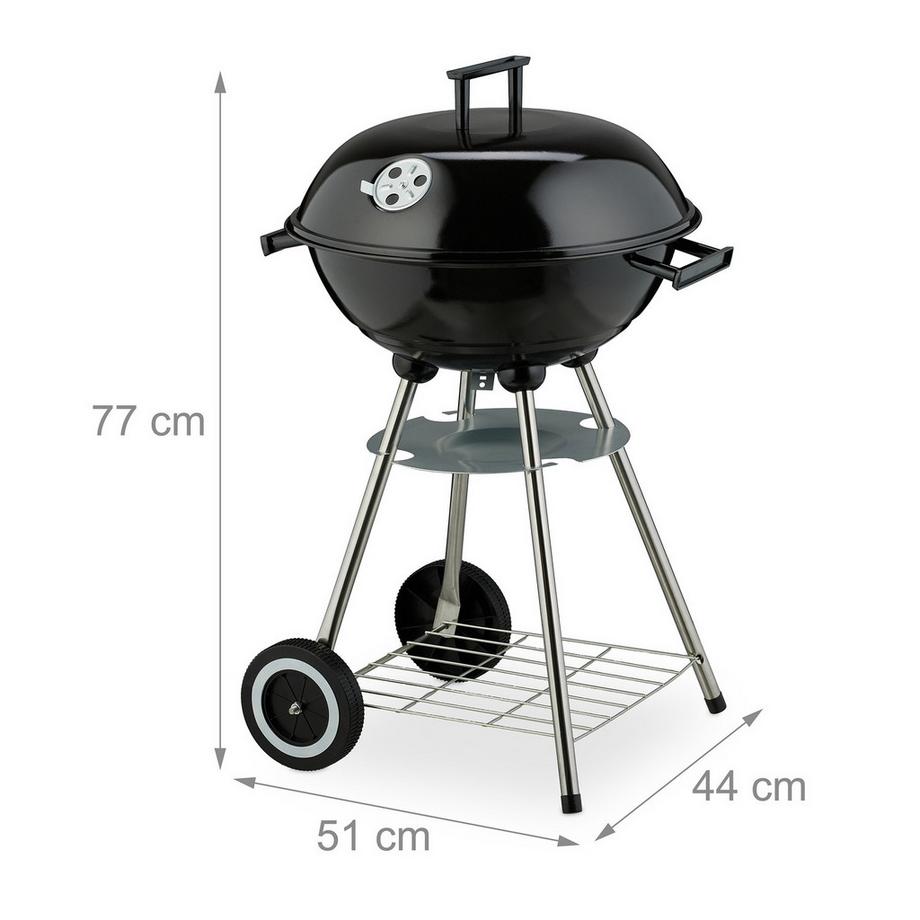 Northix  Barbecue à bouilloire avec roulettes 