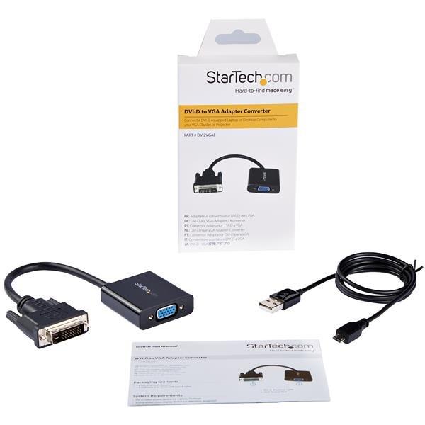 STARTECH.COM  StarTech.com Cavo Adattatore attivo DVI-D a VGA - Convertitore DVI-D a VGA 1920 x 1200 