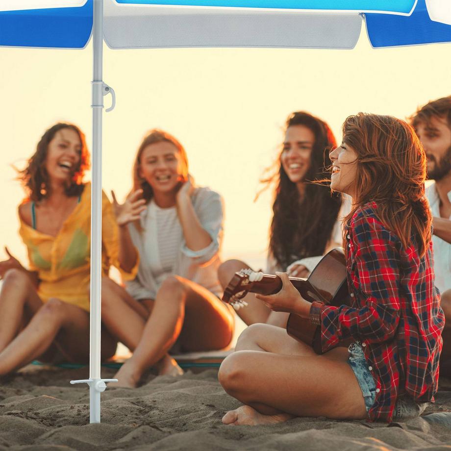 Northix Weißer Sonnenschirm-Schraubhalter  