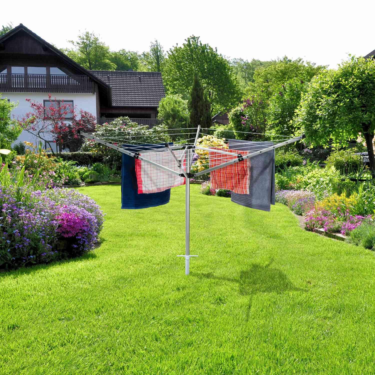 Northix Weißer Sonnenschirm-Schraubhalter  