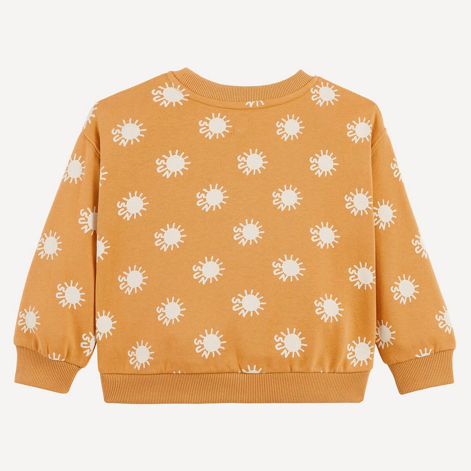 La Redoute Collections  Sweatshirt aus Molton mit Rundhalsausschnitt und aufgedruckten Sonnen 