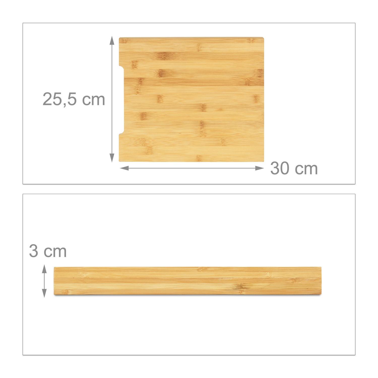 B2X Planche à découper en bambou avec bac collecteur  