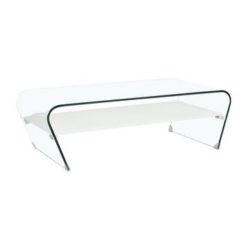 Table basse Verre trempé Tablette he laquée KELLY