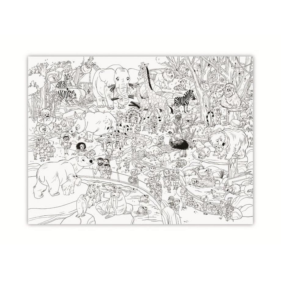 Crocodile Creek  Giant Coloring Poster Zoo 