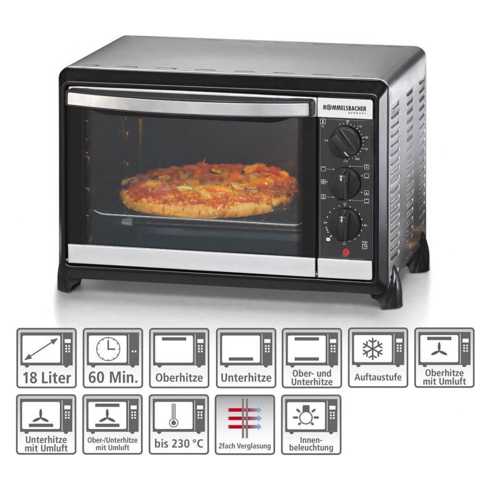 Rommelsbacher  BG1055 Piccolo forno Funzione aria calda, Funzione timer 18 l 