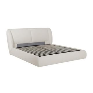 Vente-unique Letto con contenitore 180 x 200 cm Tessuto bouclette Écru + Materasso - RUDALI della Maison Céphy  