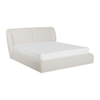 Vente-unique Letto con contenitore 180 x 200 cm Tessuto bouclette Écru + Materasso - RUDALI della Maison Céphy  