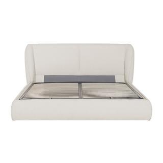 Vente-unique Letto con contenitore 180 x 200 cm Tessuto bouclette Écru + Materasso - RUDALI della Maison Céphy  