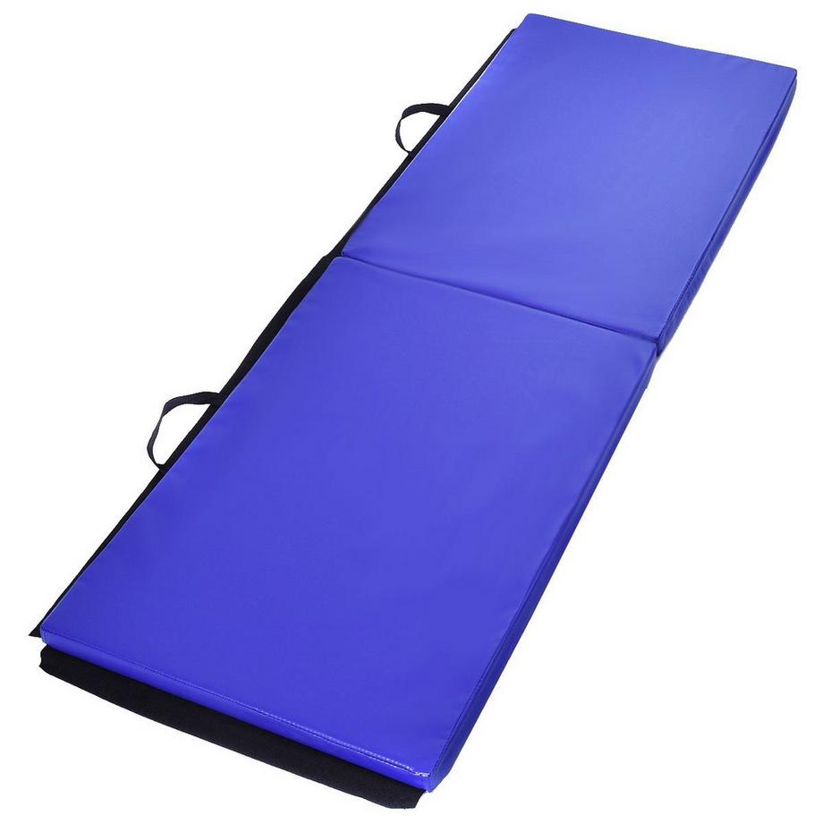 Northix  Tapis de sol doux tapis de gymnastique tapis de yoga tapis pliant tapis de gymnastique 180x60x4cm - bleu 