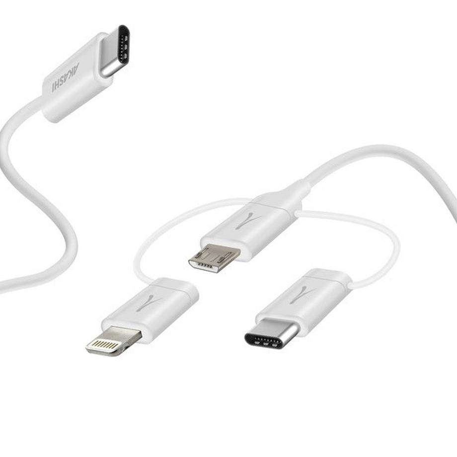 Akashi  USB-C /USB-C, Lightning, Micro-USB Kabel 