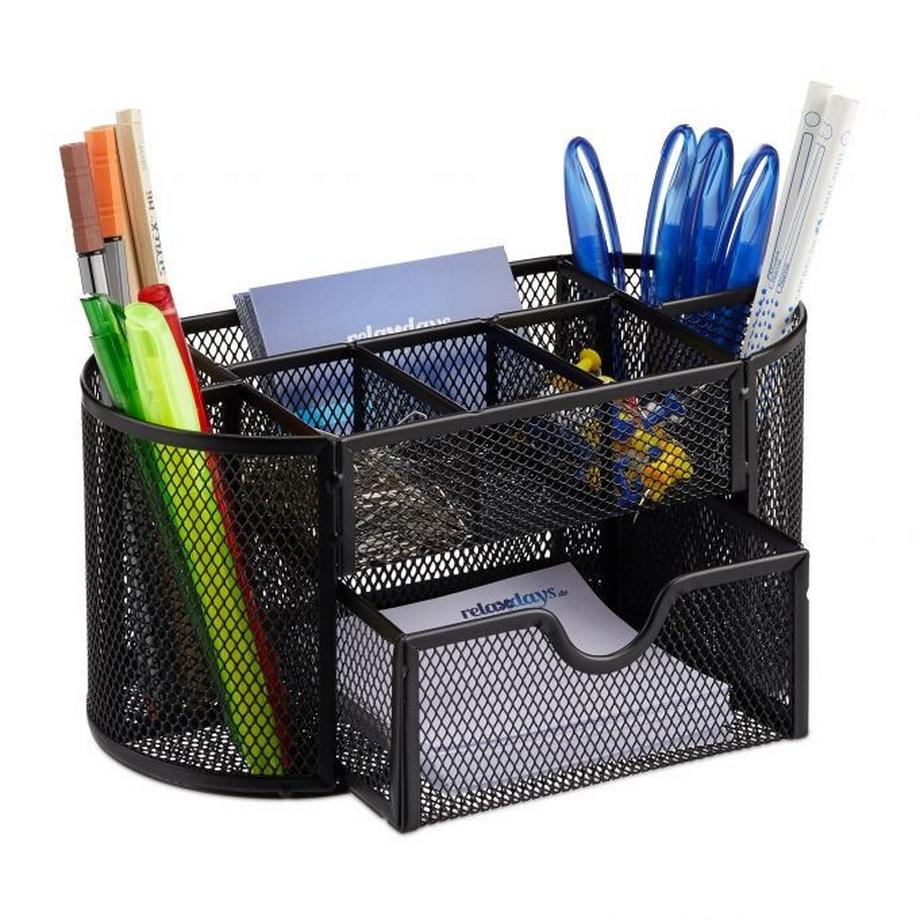 Organisation de bureau avec porte-stylo