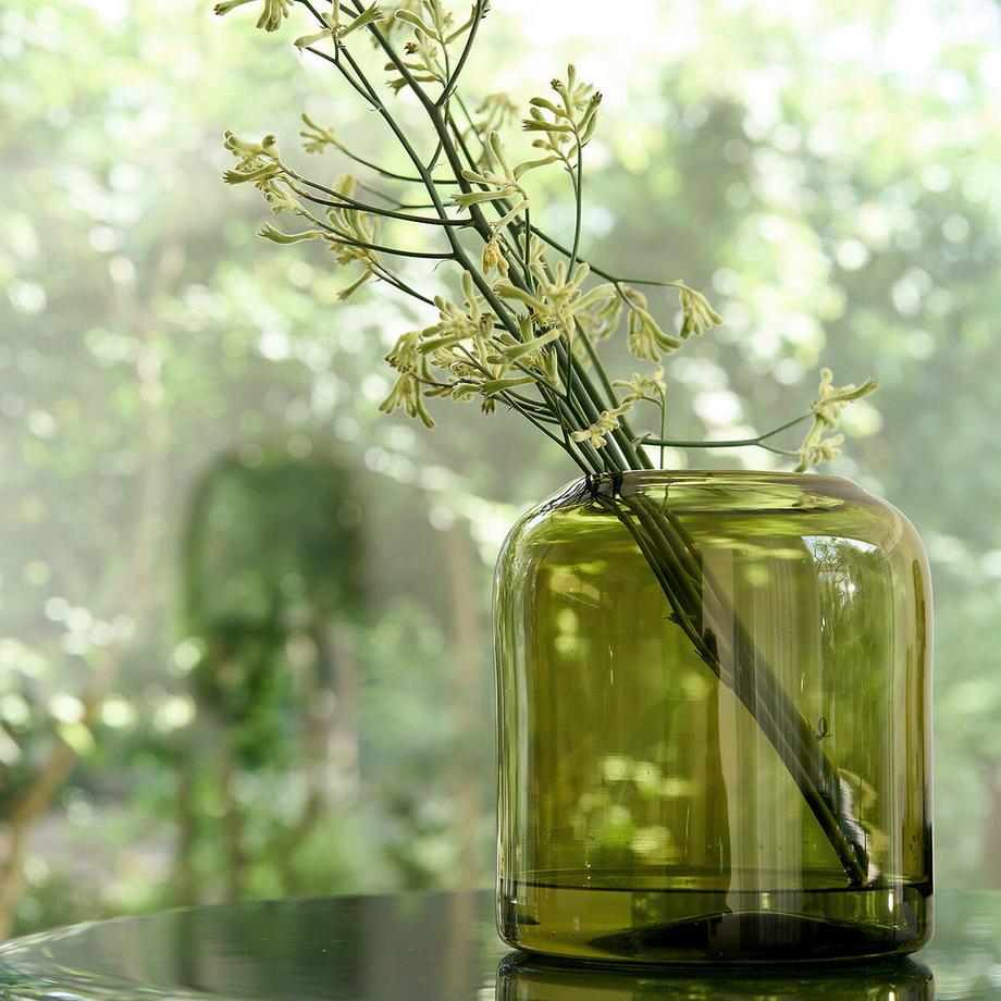 AM.PM Vase en verre teinté soufflé à la bouche  