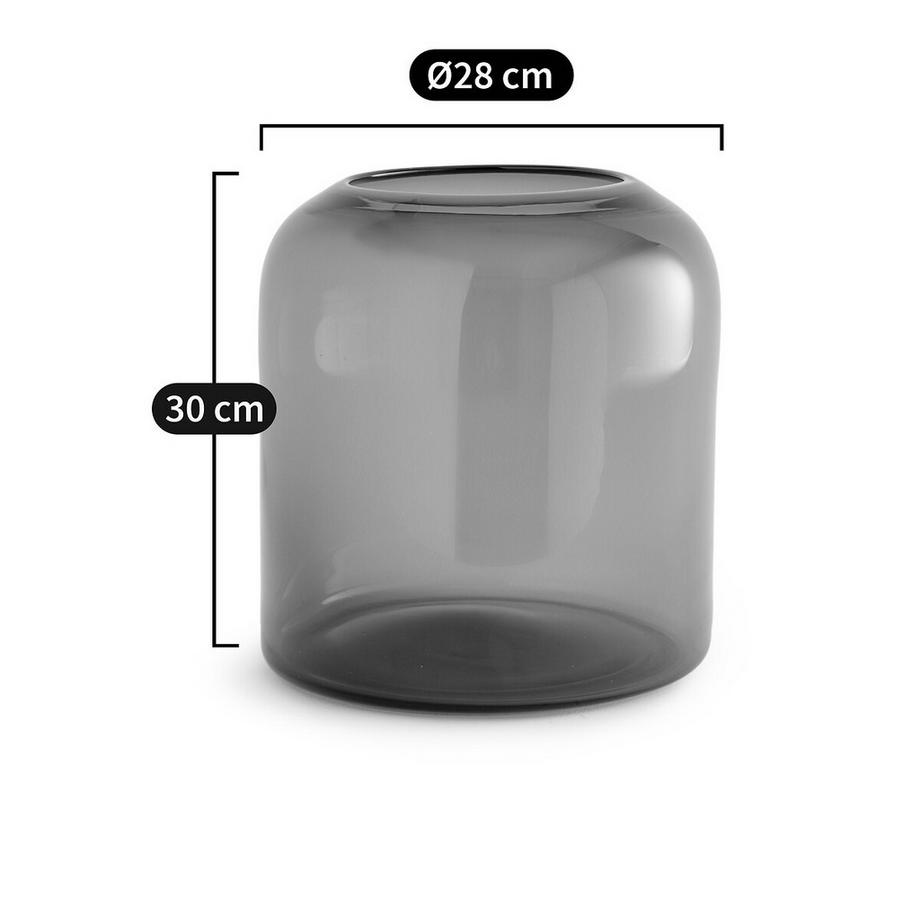 AM.PM Vase en verre teinté soufflé à la bouche  