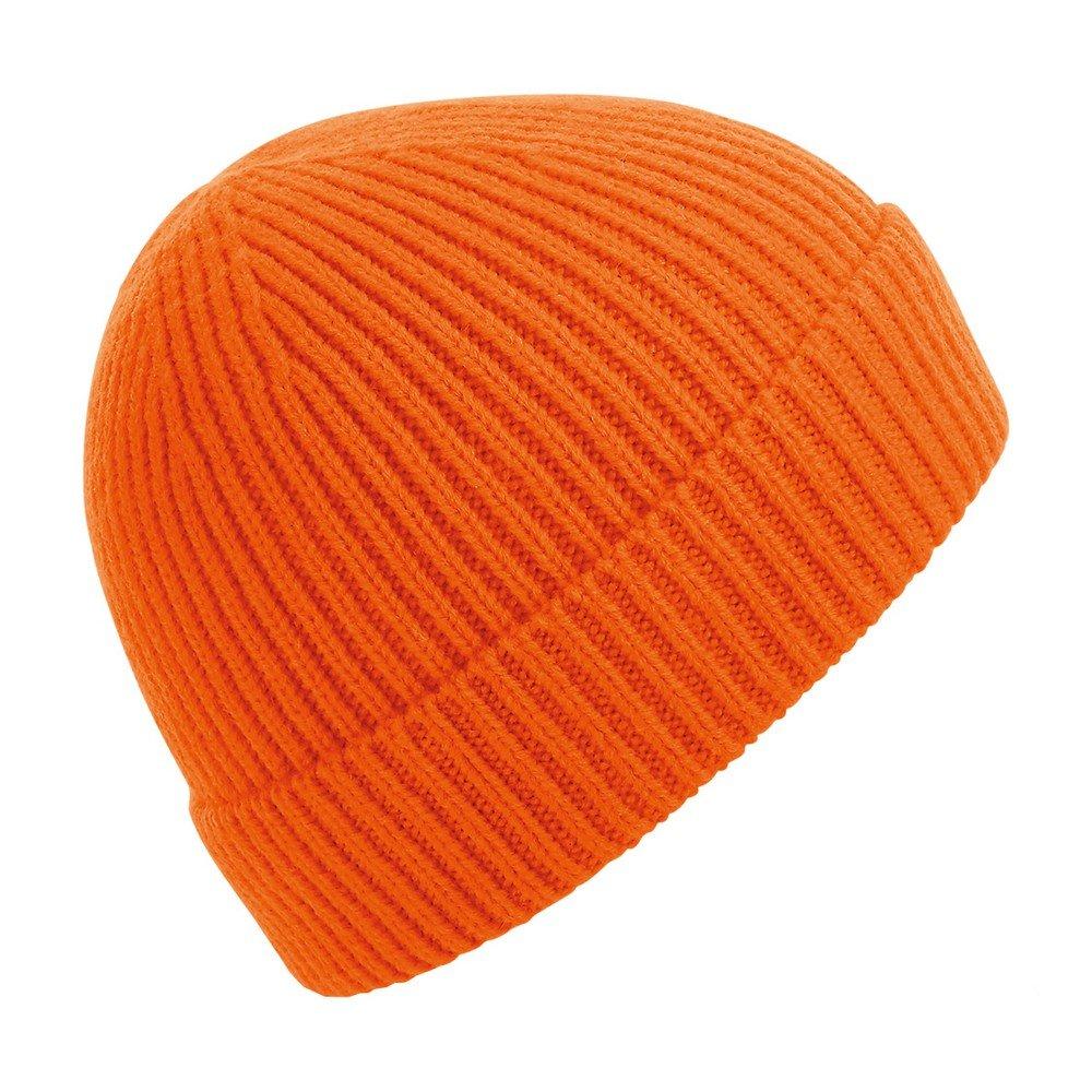 Image of Engineered Ripp Strickmütze Damen Orange ONE SIZE