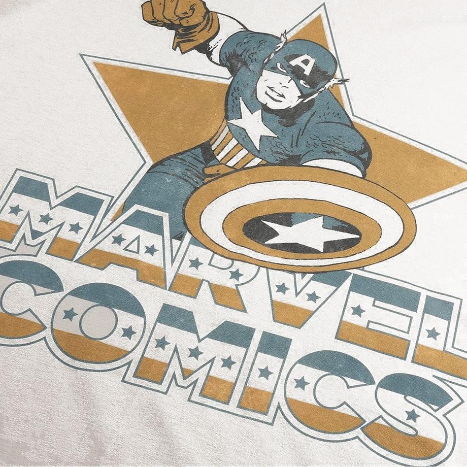 MARVEL Captain America Stars & Stripes T-Shirt Coupe Droite  