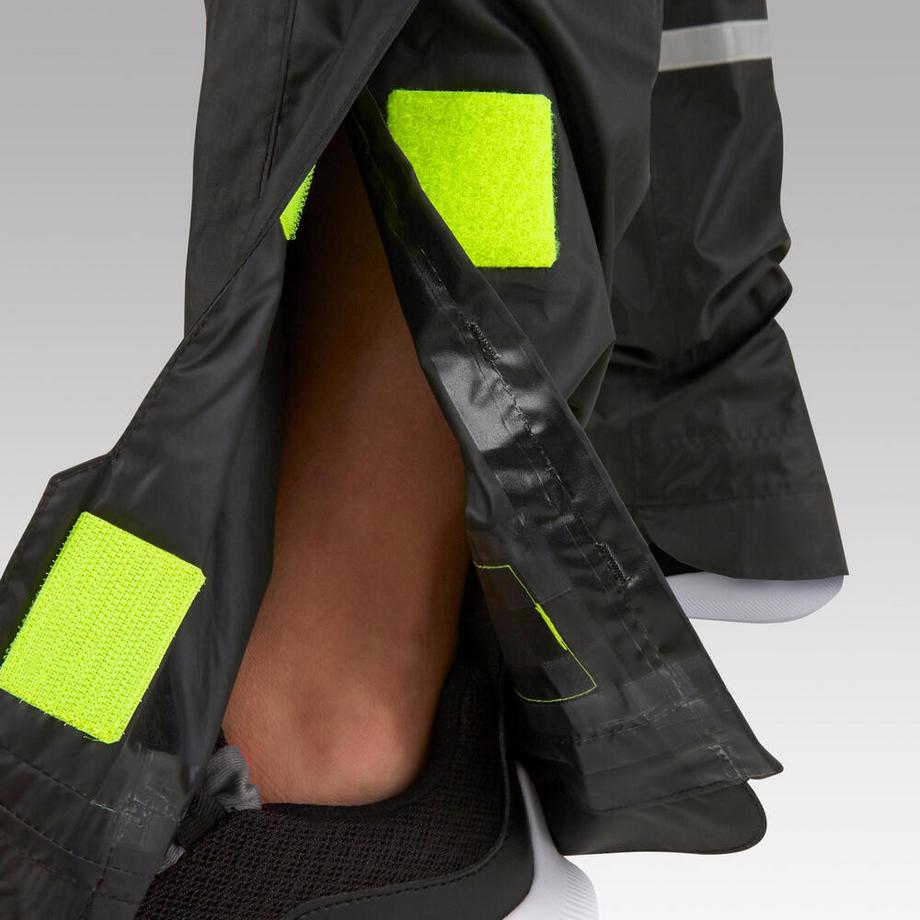B’TWIN  Fahrrad Regenhose 500 Kinder schwarz 