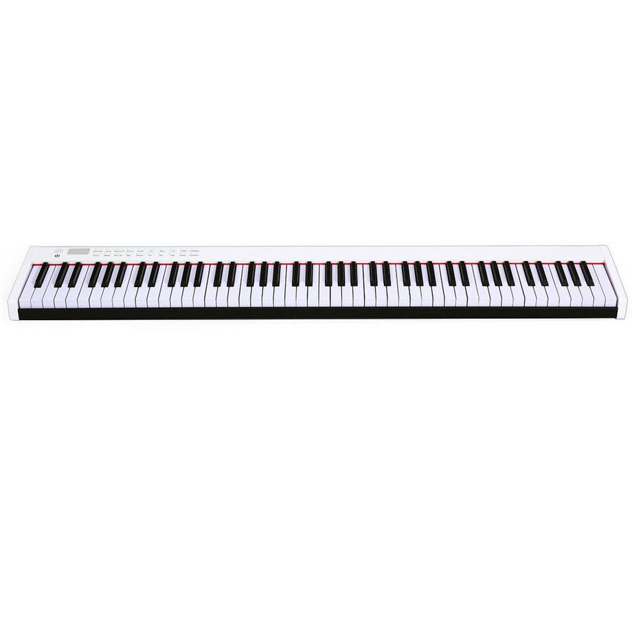 Northio  Pianoforte Digitale con Tastiera Elettronica Portatile a 88 Tasti 127 x 21,5 x 6,5 cm Bianco + Nero 