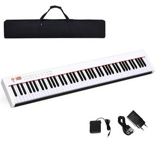 Northio  Pianoforte Digitale con Tastiera Elettronica Portatile a 88 Tasti 127 x 21,5 x 6,5 cm Bianco + Nero 