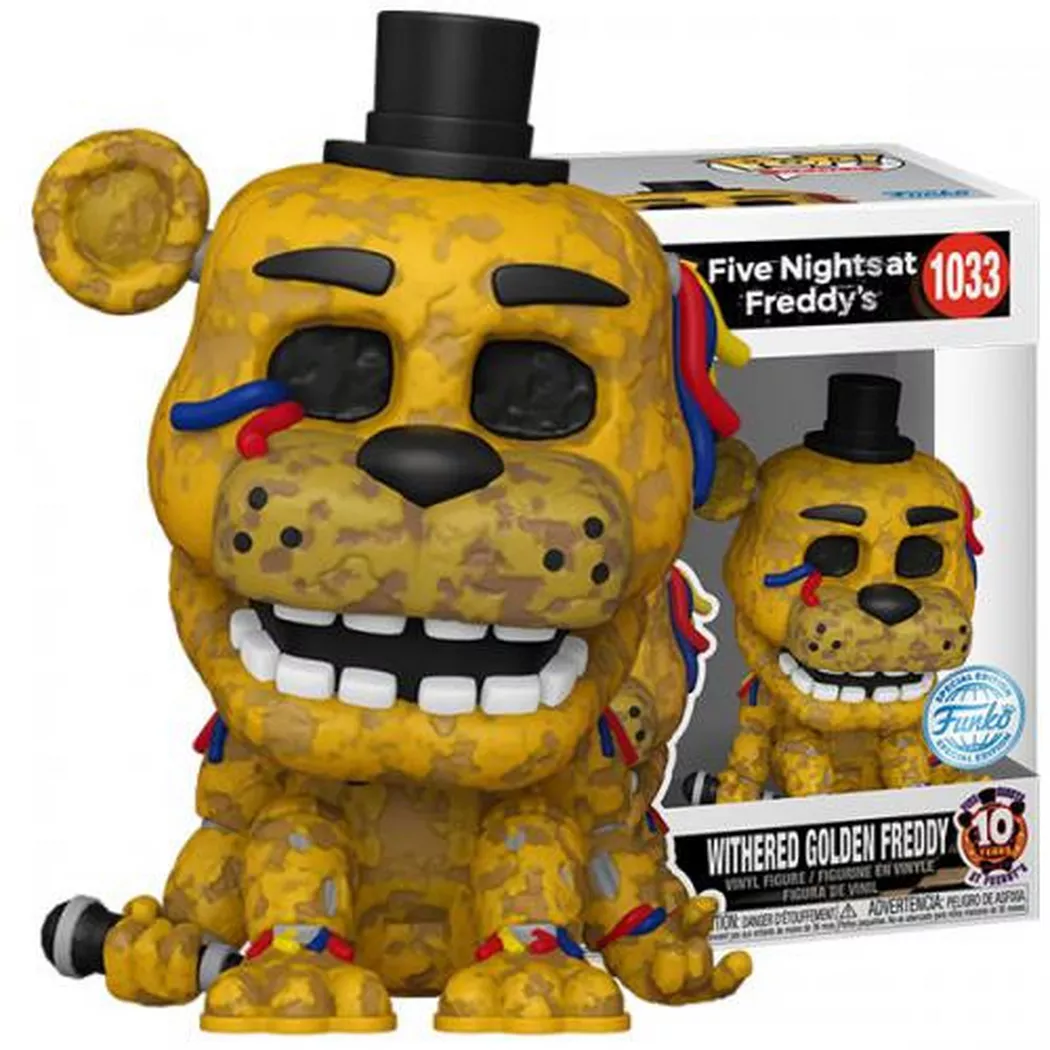 Funko Pop Fnaf Withered Golden Freddy Special Edition 1033