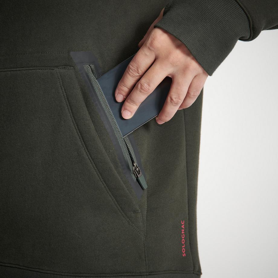 SOLOGNAC  Felpa donna calda con cappuccio polycotton 