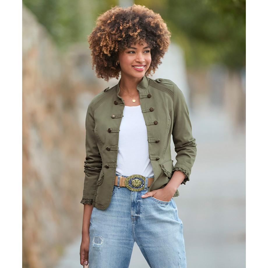 Joe Browns Giacca Militare con Bordo in Pizzo  