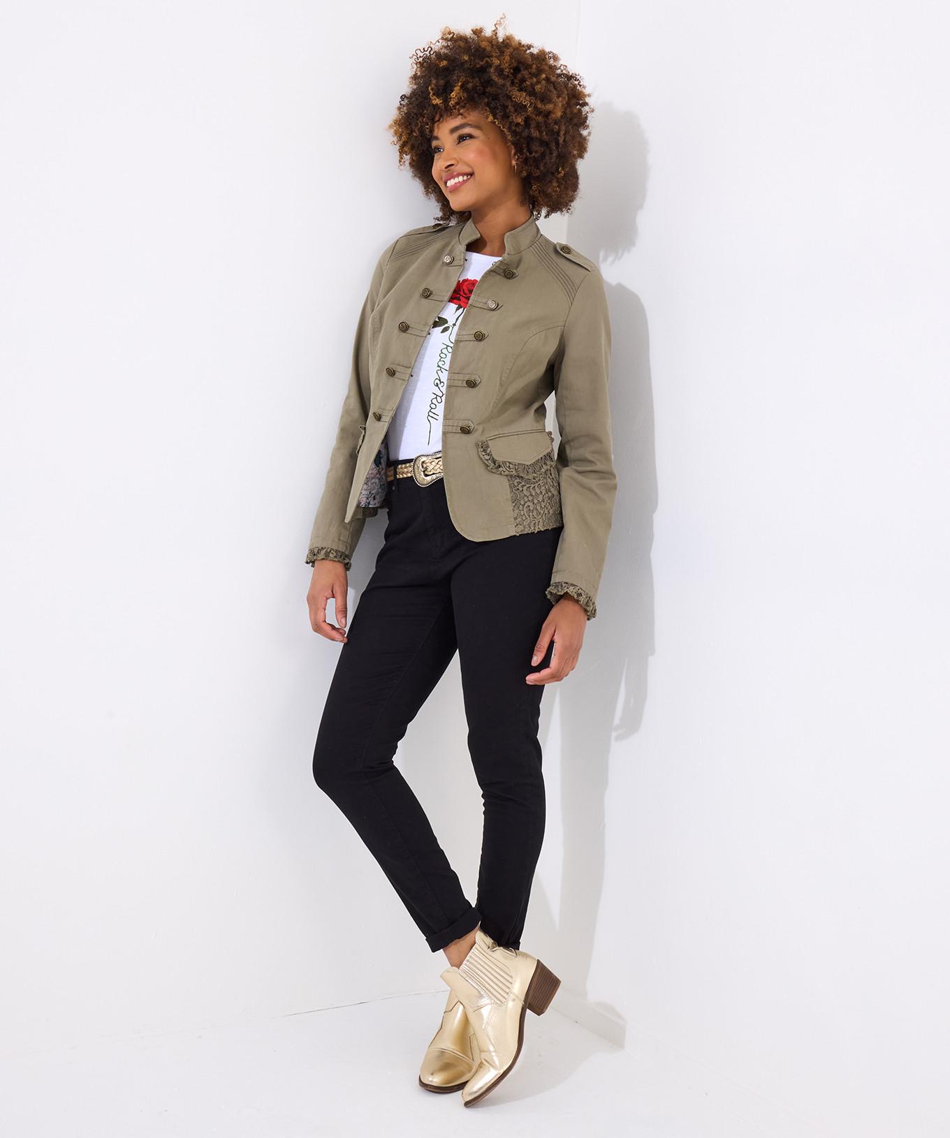 Joe Browns Giacca Militare con Bordo in Pizzo  