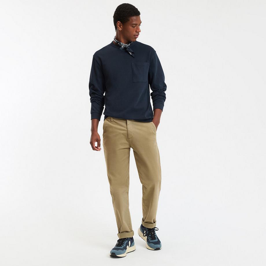 La Redoute Collections T-shirt Maniche Lunghe Cotone Spesso Tatto Morbido  