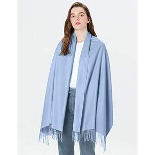 Only-bags.store Sciarpa Calda Invernale Autunnale Tinta Unita con Nappe  