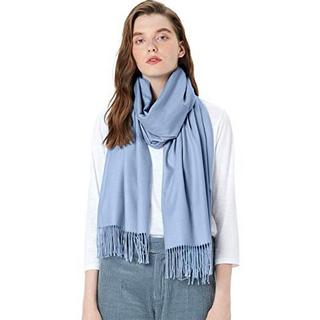 Only-bags.store Warmer Winter Herbst Uni Schal mit Quasten  