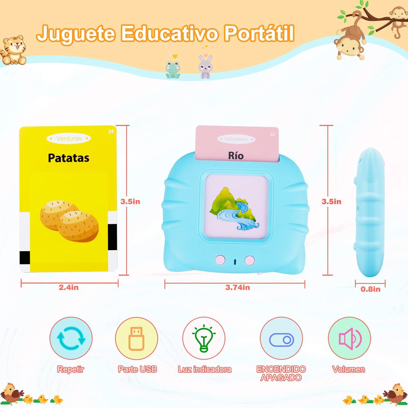 Activity-board  Spanisch Karteikarten zum Lernen, für Kleinkinder, 112 Blätter, 224 Blätter, Lernspielzeug 