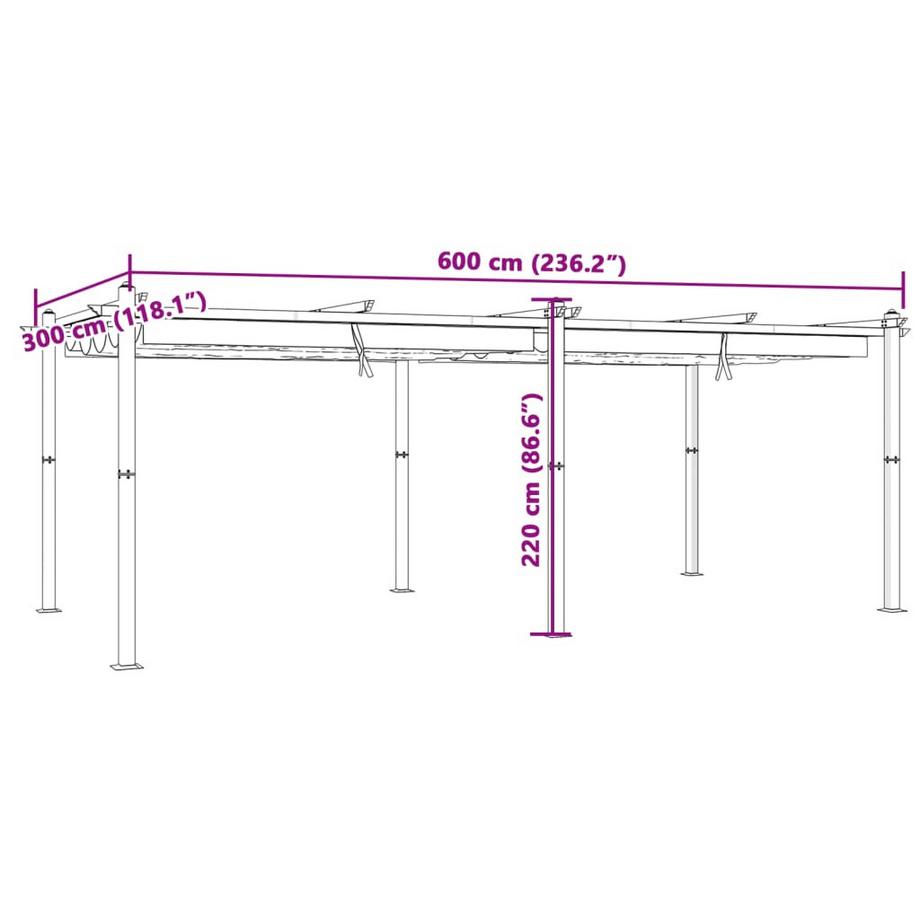 VidaXL Gartenpavillon aluminium  