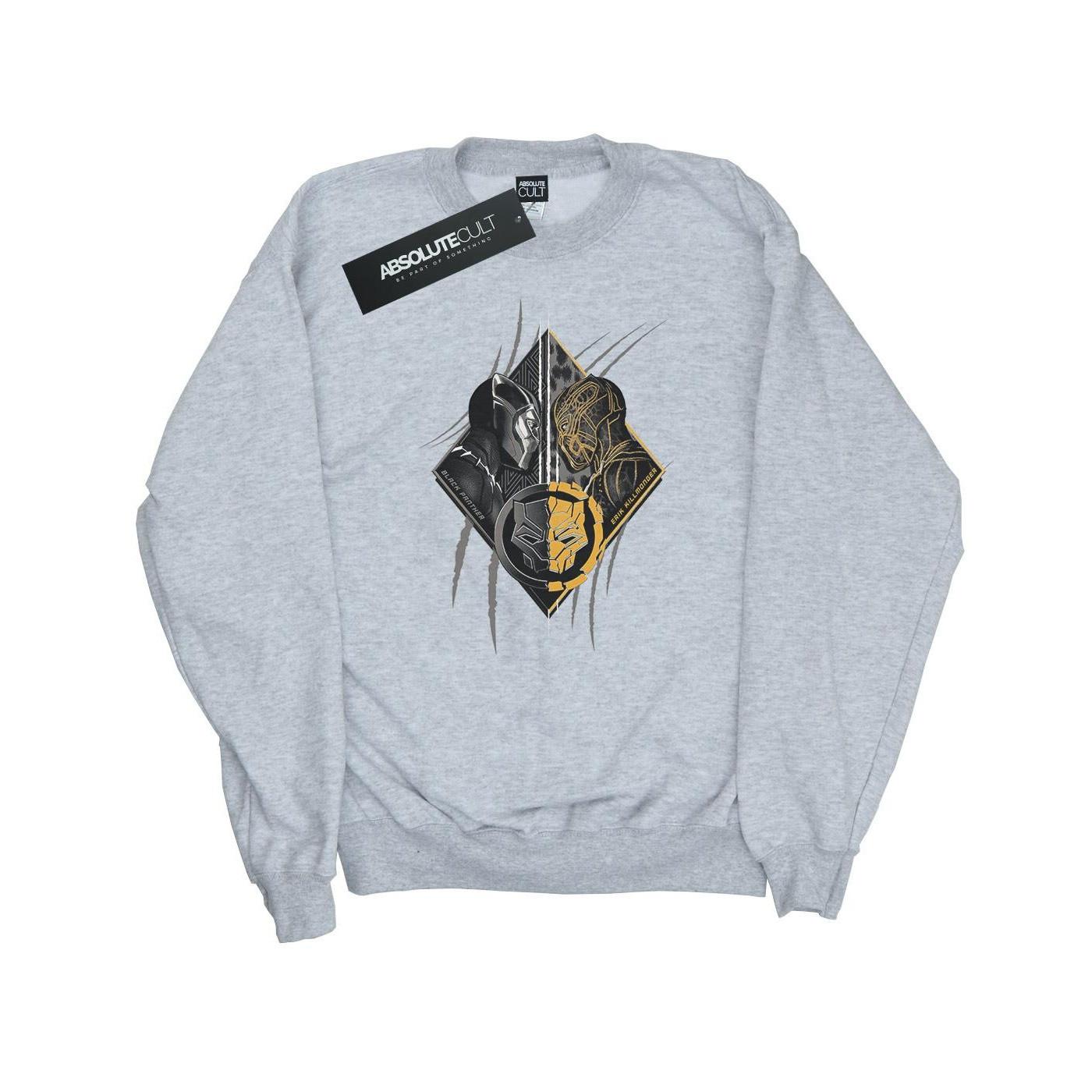 Image of Black Panther Vs Killmonger Sweatshirt Damen Grau XL