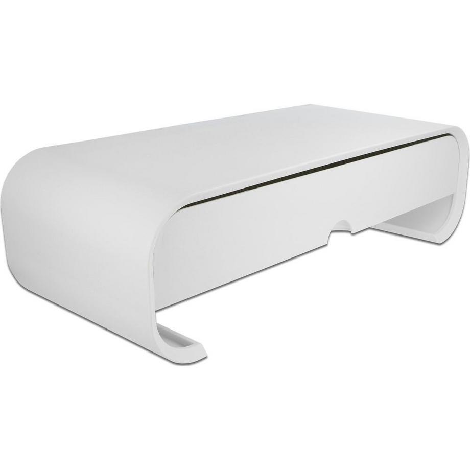 DeLock  Supporto per monitor con cassetto bianco 
