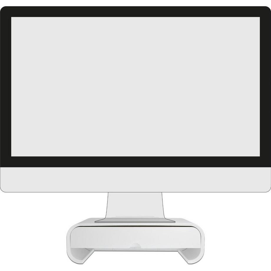DeLock  Supporto per monitor con cassetto bianco 
