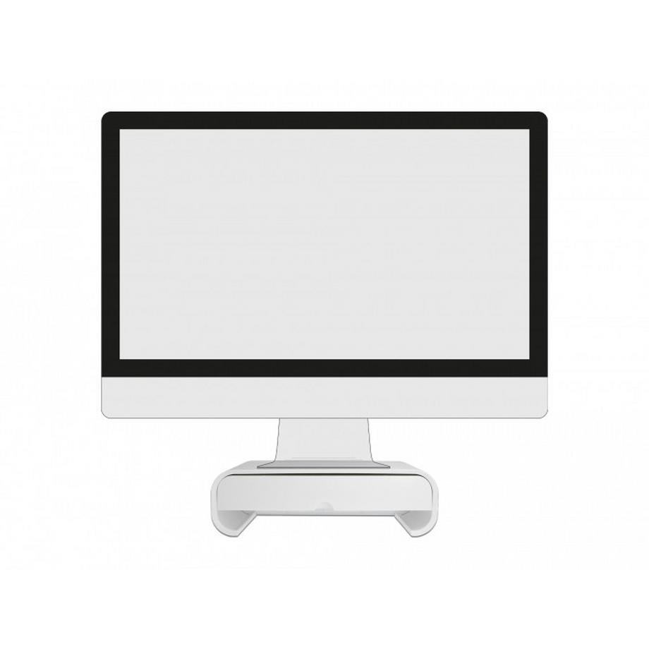 DeLock  Supporto per monitor con cassetto bianco 