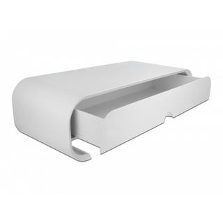 DeLock  Supporto per monitor con cassetto bianco 