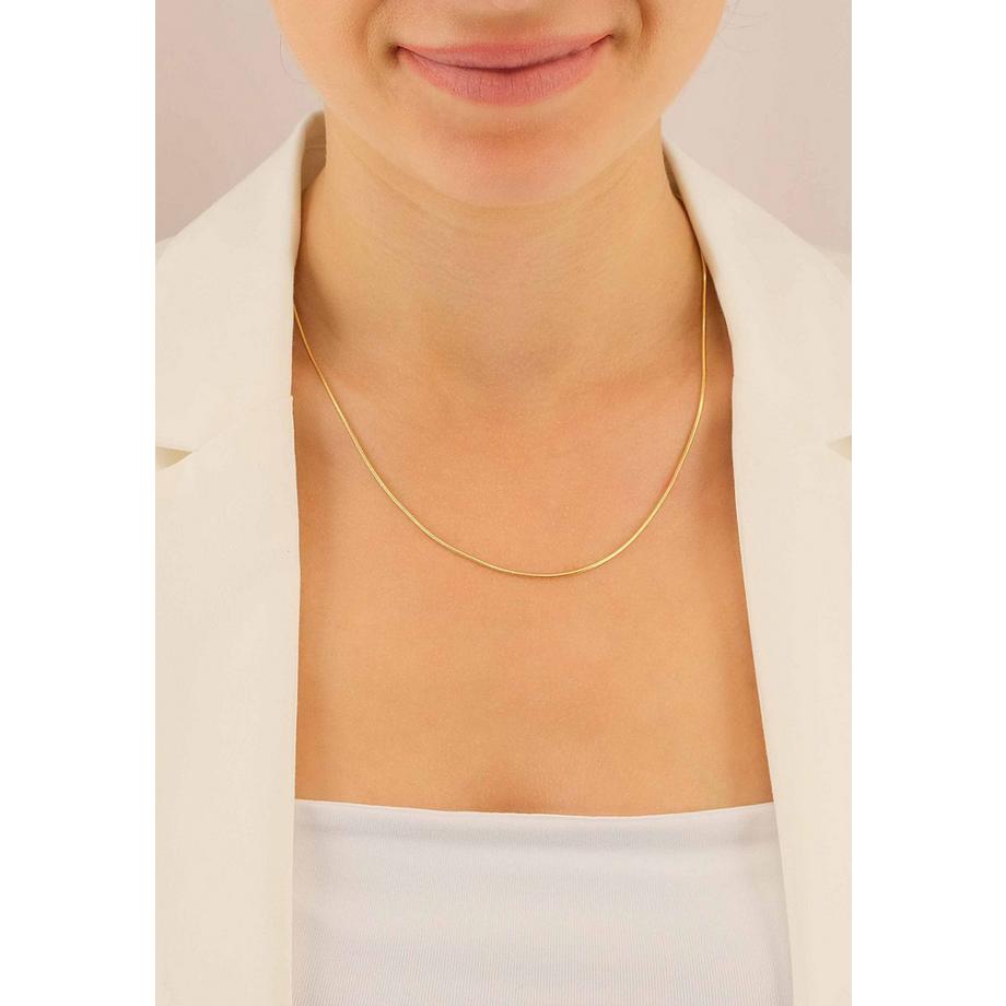 MUAU Schmuck  Collier Schlange Gelbgold 750, 1.3mm, 42cm 