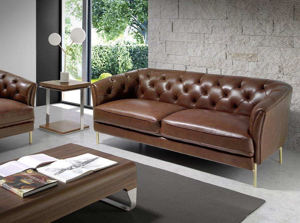 ANGEL CERDA 2-Sitzer-Sofa aus em Leder  