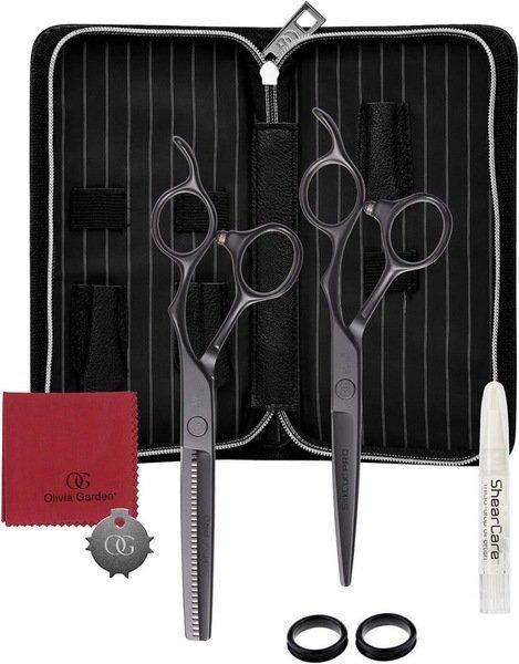 Image of Schere Set Pro Matt Black Unisex Schwarz 5.75"