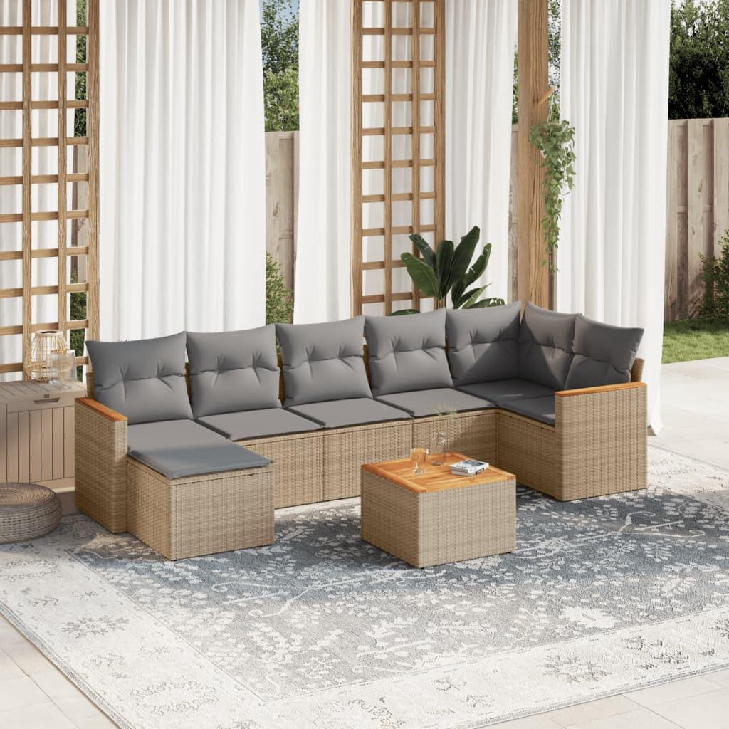 VidaXL set divano da giardino Polirattan  