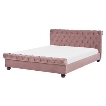 Letto con rete a doghe en Velluto Glamour AVALLON