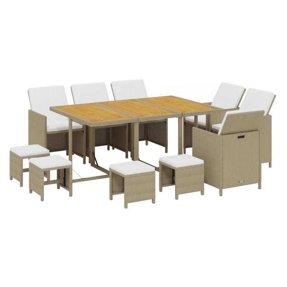 VidaXL Ensemble à dîner de jardin rotin synthétique  