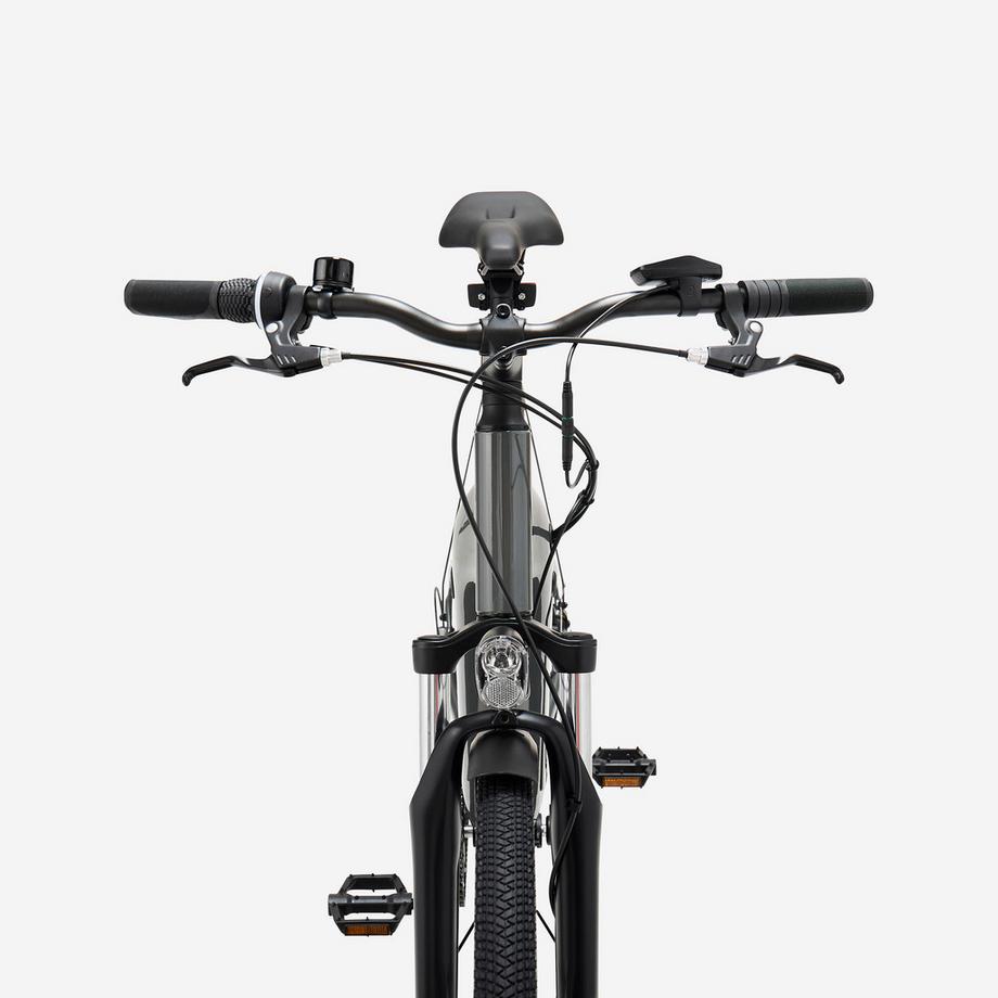 ROCKRIDER  Vélo tout chemin électrique cadre haut, e-actv 100 gris anthracite 