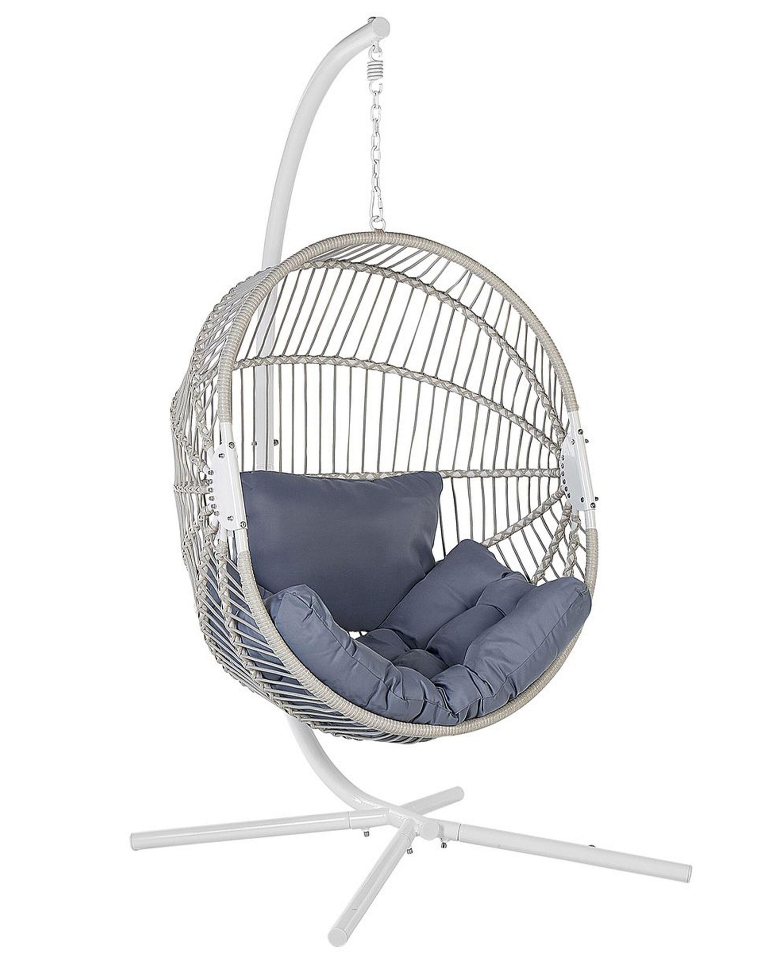 Image of Hängesessel mit Gestell aus PE Rattan Boho ACRI Hängesessel mit Gestell aus PE Rattan Boho ACRI