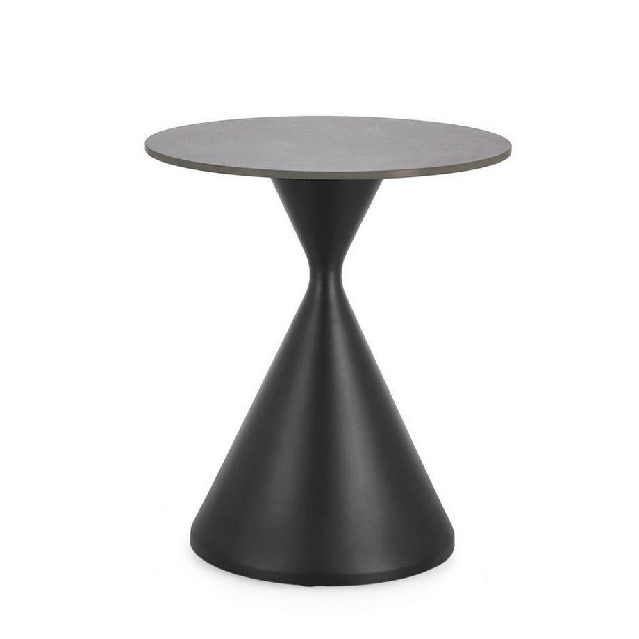 mutoni Table basse Joona noire ronde 50  